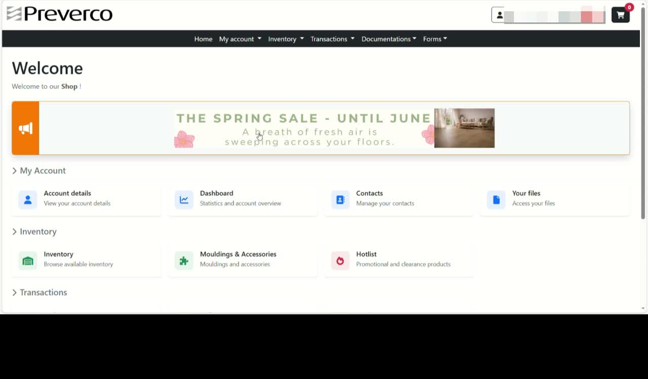 Home page banners