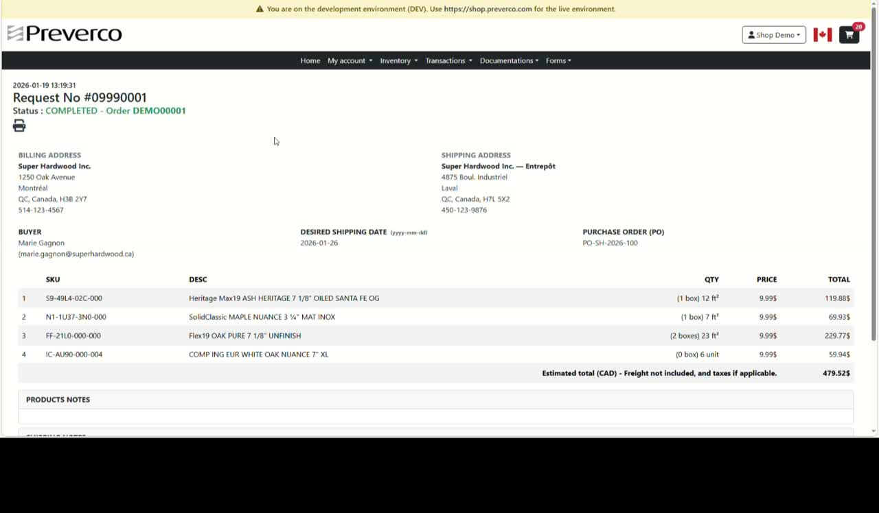 View your transactions